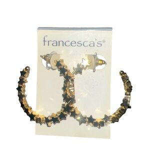 Francesca’s Star Hoop Earrings NWT